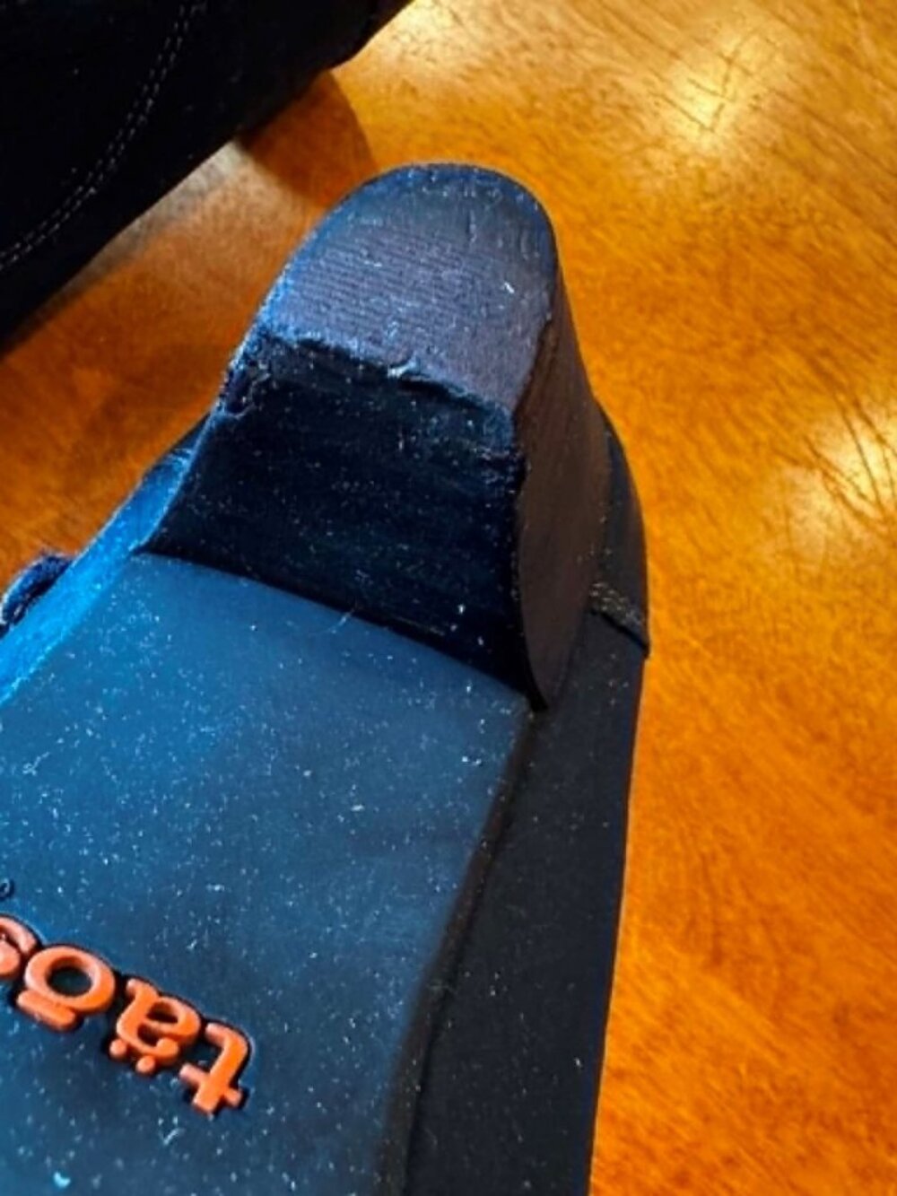 Navy Mary Jane Shoes • Low Heel • Size 6.5  • Heel Wear - Picture 7 of 11